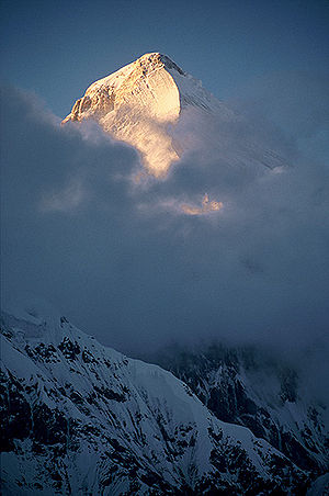 Khan Tengri (7,010 m) at sunset